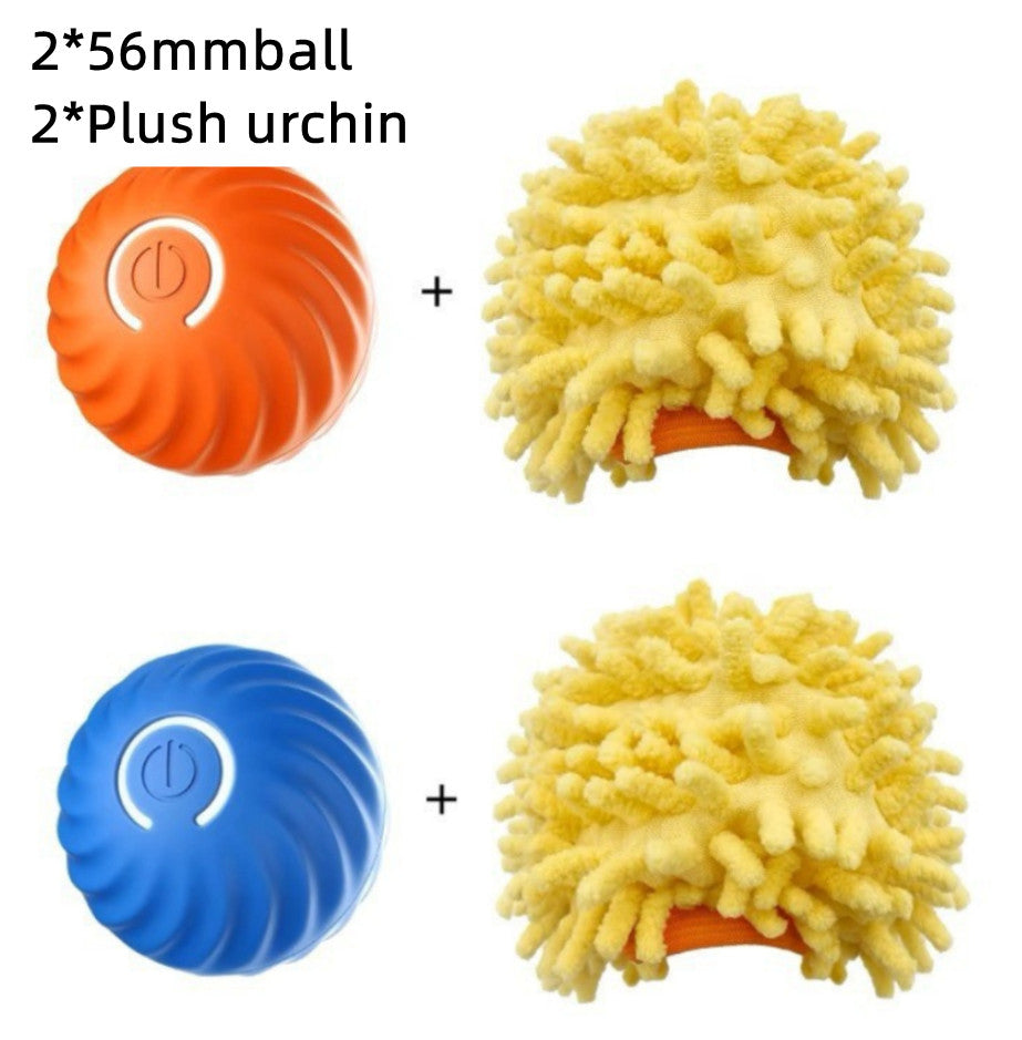 INTERACTIVE DOG RUBBER BALL TOY - BITE RESISTANT PET TRAINING TOY