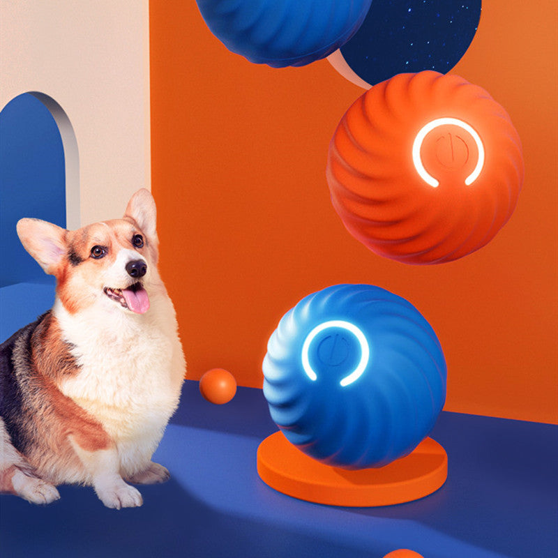 INTERACTIVE DOG RUBBER BALL TOY - BITE RESISTANT PET TRAINING TOY
