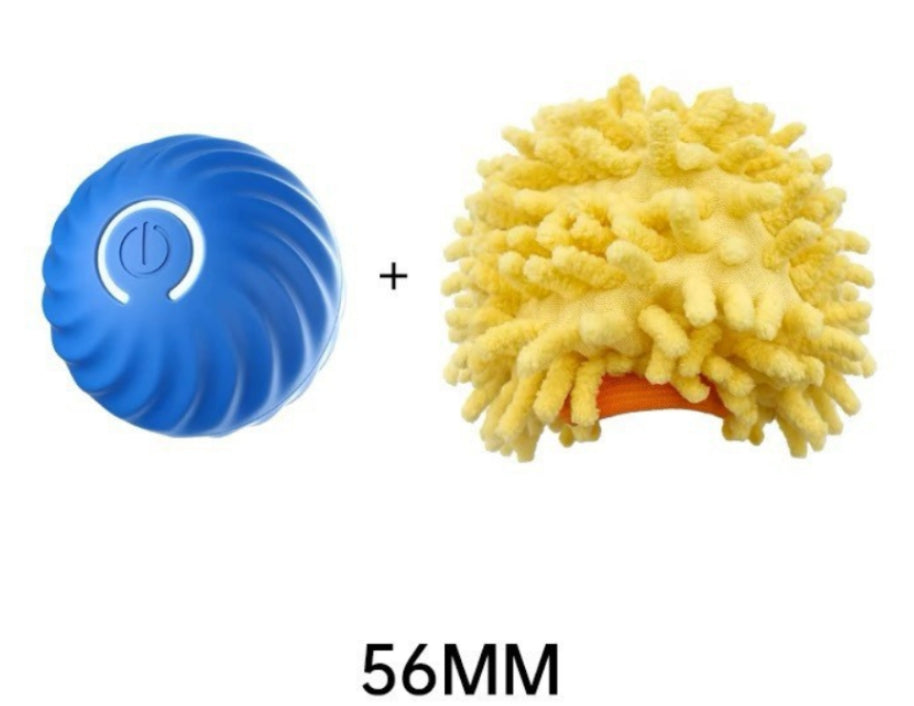 INTERACTIVE DOG RUBBER BALL TOY - BITE RESISTANT PET TRAINING TOY