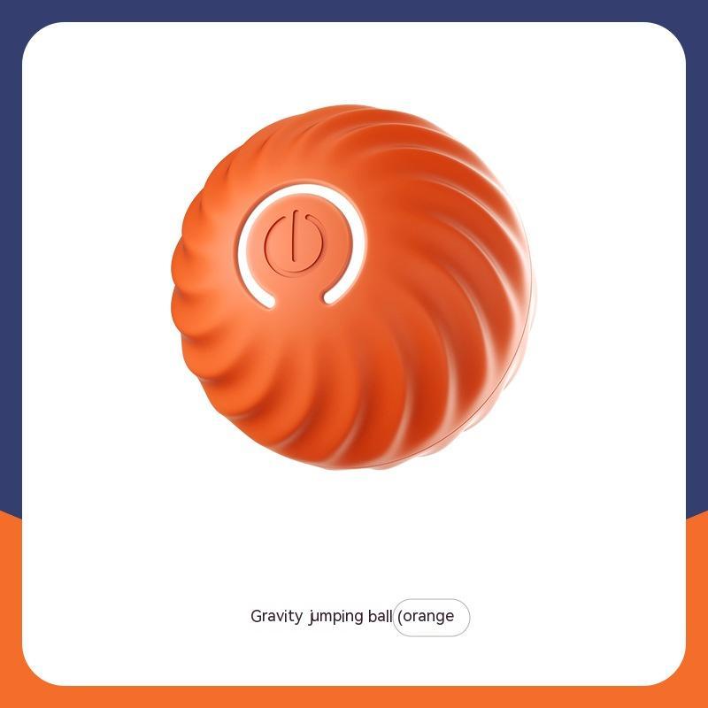 INTERACTIVE DOG RUBBER BALL TOY - BITE RESISTANT PET TRAINING TOY